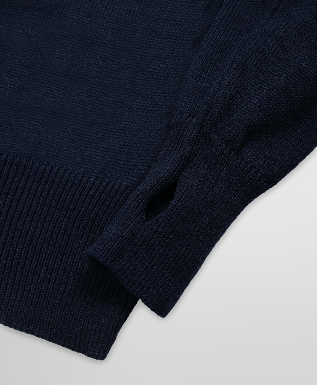 ブリティッシュウール ハーフジップ モックネックセーター Made in UK