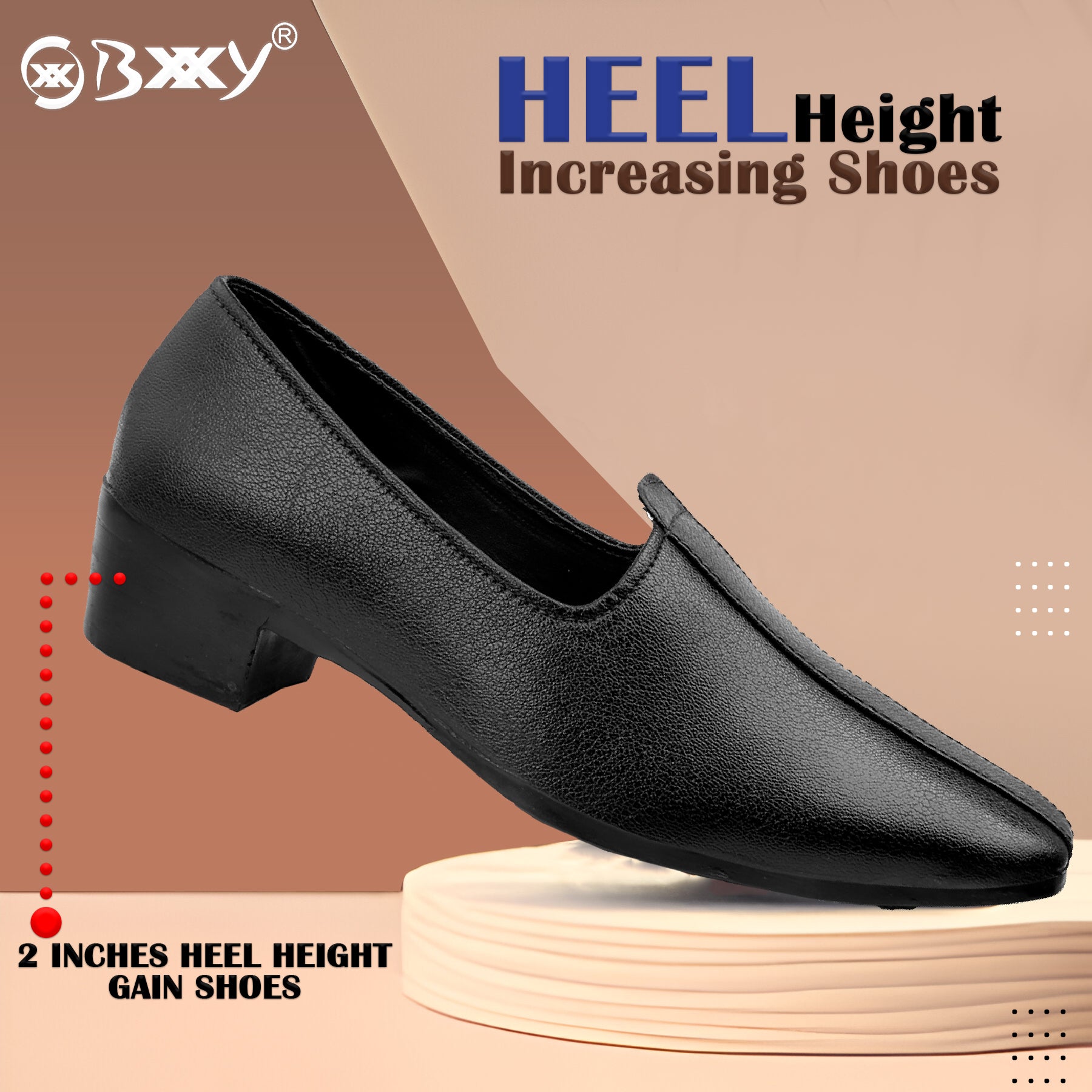 BXXY 2 Inch Height Increasing Men's Traditional Casual Punjabi