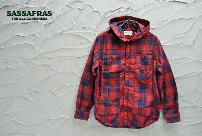 XL SASSAFRAS Feel Sun Bud Half デニムシャツ ササフラス・ポスト