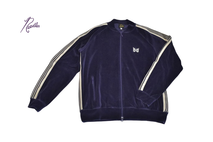 RIB COLLAR TRACK JACKET - C/PE VELOUR / NAVY | Needles（ニードルズ