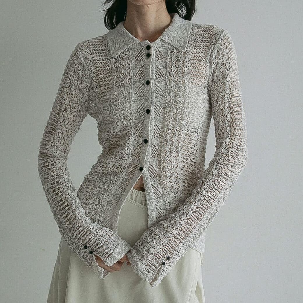 anuke アンヌーク ミックス ニット シャツ｜BORN FREE ONLINE SHOP