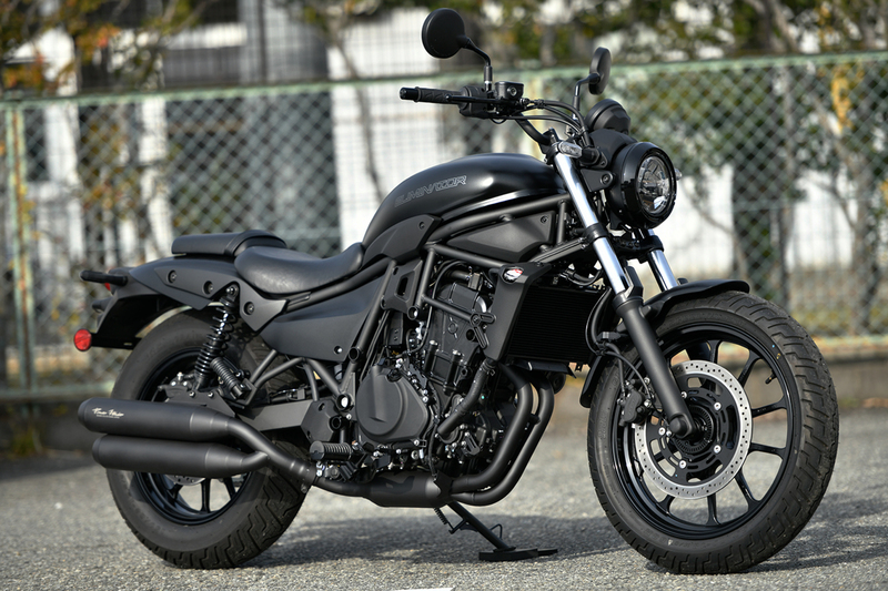 パワーヘッダー マットブラック フロントパイプ：エリミネーター400