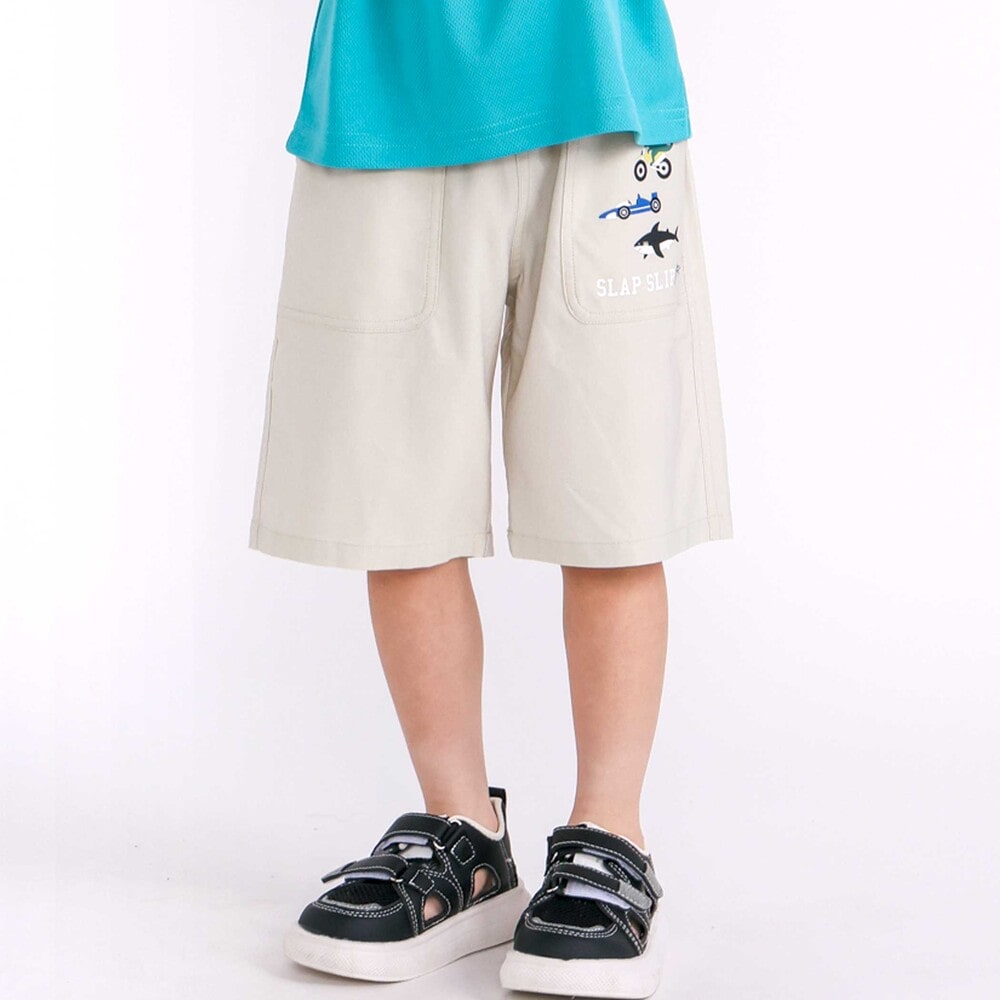 らくのび/接触冷感】ポケットプリント選べるカラフルツイルハーフ