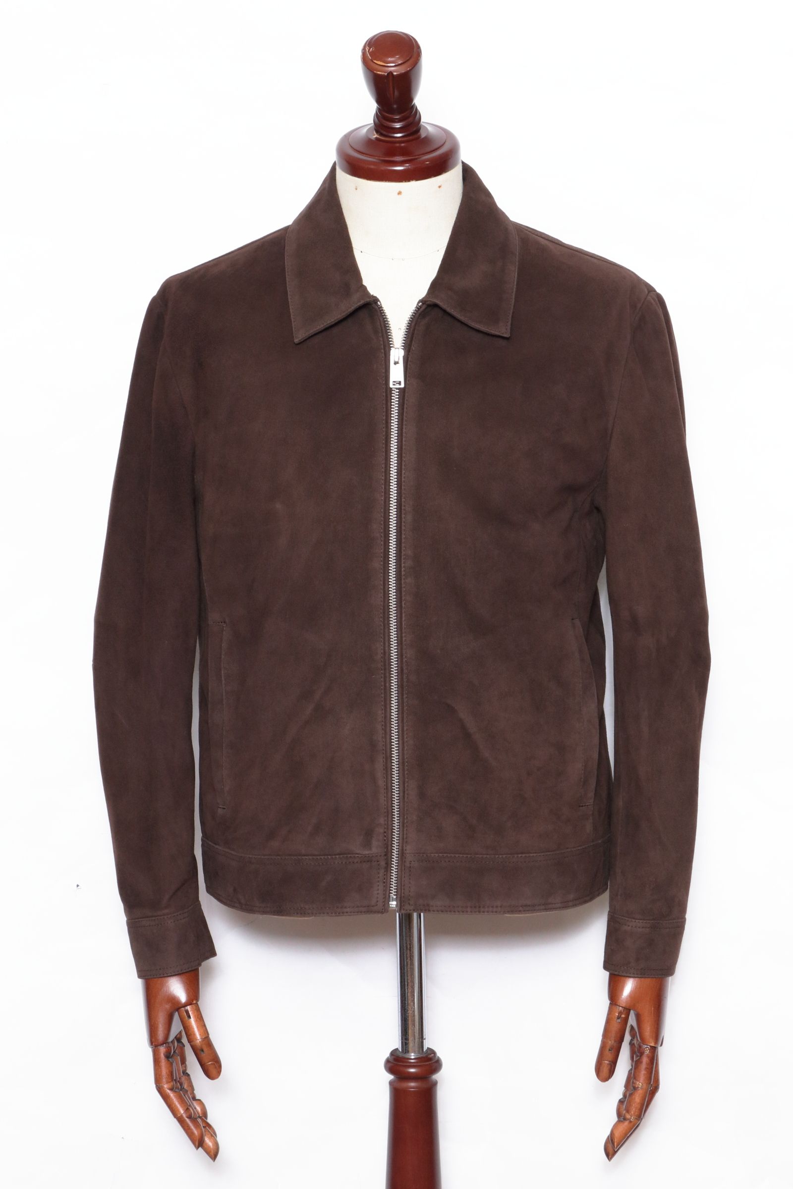 ARMA - WANI ゴートスウェード シャツ襟 ブルゾン / MUD BROWN ダーク