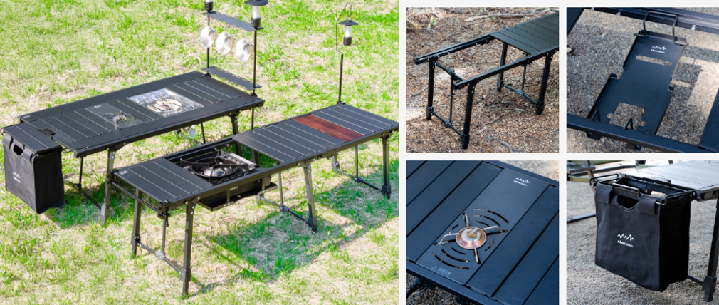 アルペン テーブル88 シングルバーナー遮熱天板 ランタンハンガー