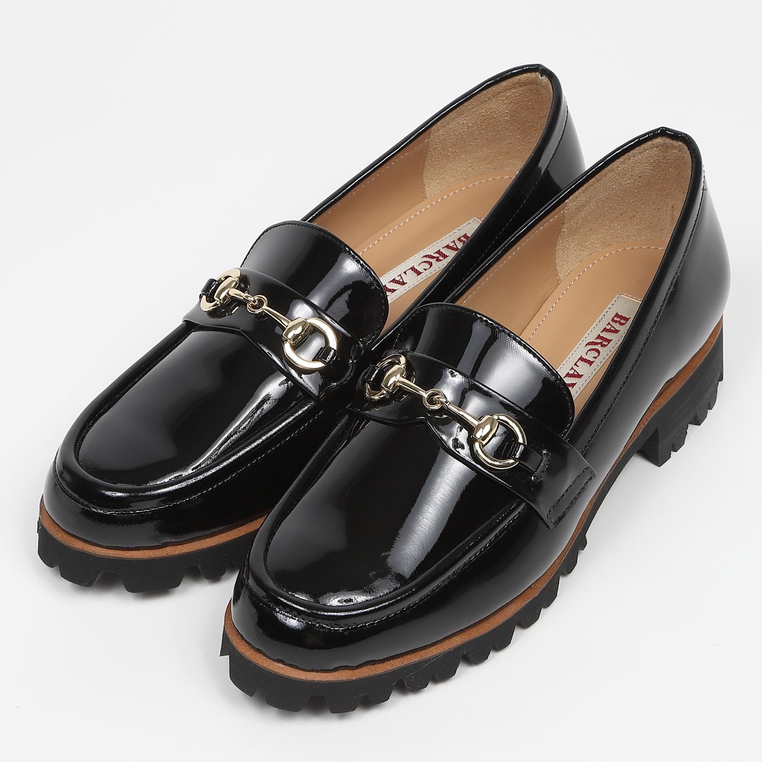 BARCLAY（バークレー）ビット厚底ローファー ブラック｜BARCLAY