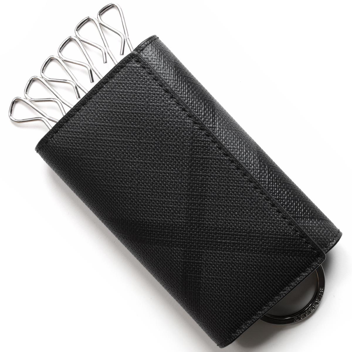 バーバリー キーケース メンズ ロンドンチェック チャコールグレー