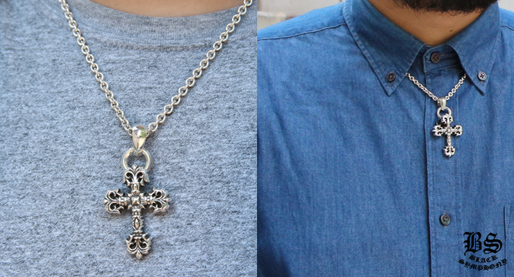 クロムハーツフィリグリークロスペンダントXSwithベイル＆NEチェーン18