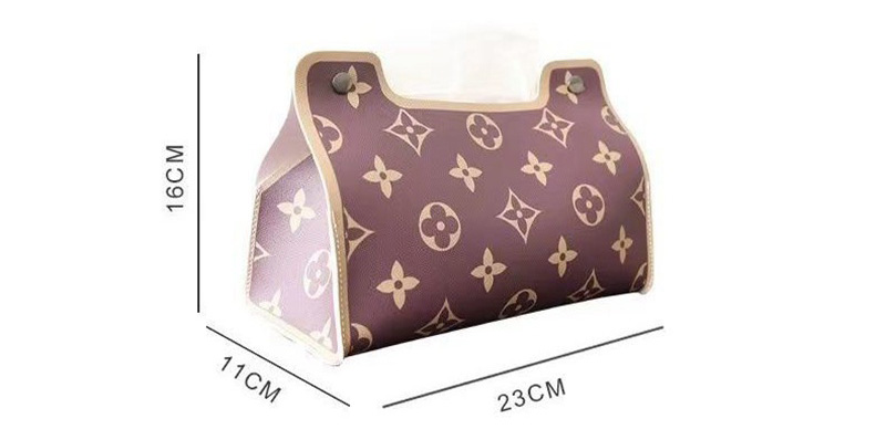 ルイヴィトンティッシュボックスハイブランドファッション PU レザー 4