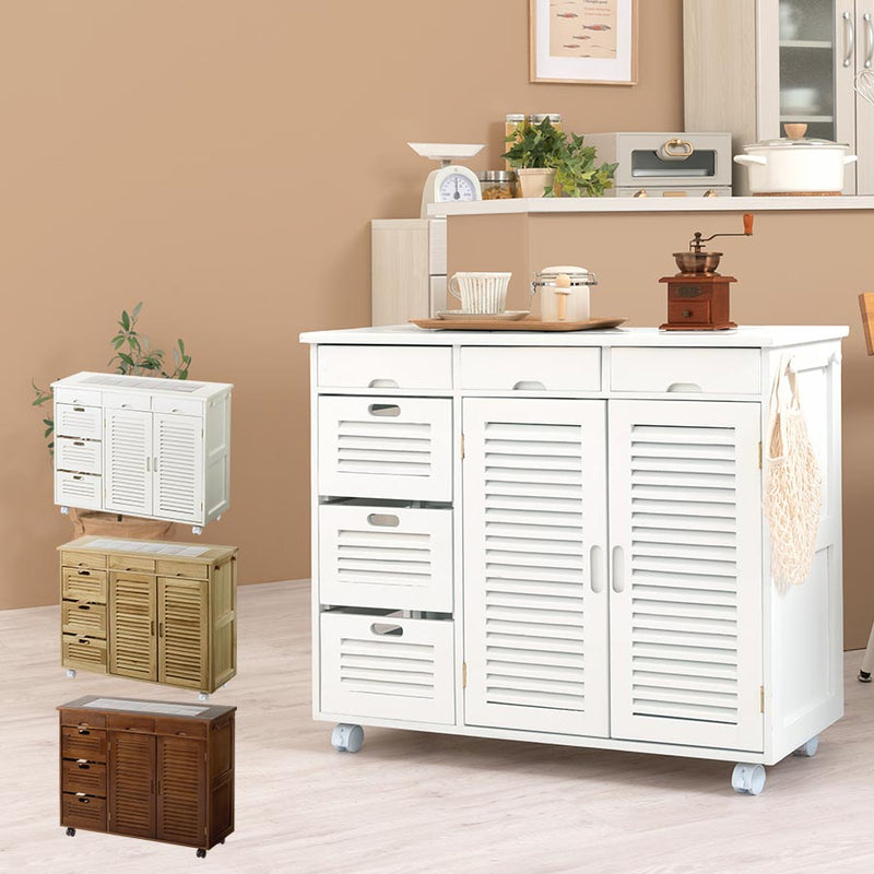 キッチンワゴン 2枚扉タイプ キッチン収納 おしゃれ ぼん家具