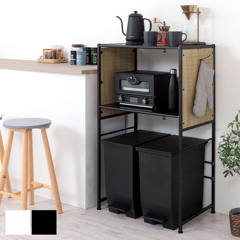 伸縮式ゴミ箱上ラック キッチン収納 ゴミ箱上ラック おしゃれ ぼん家具