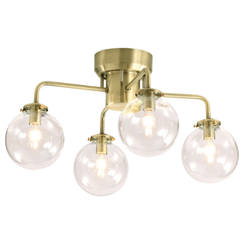 シーリングライト 4灯 ガラス 照明 ライト おしゃれ noji LIT000161