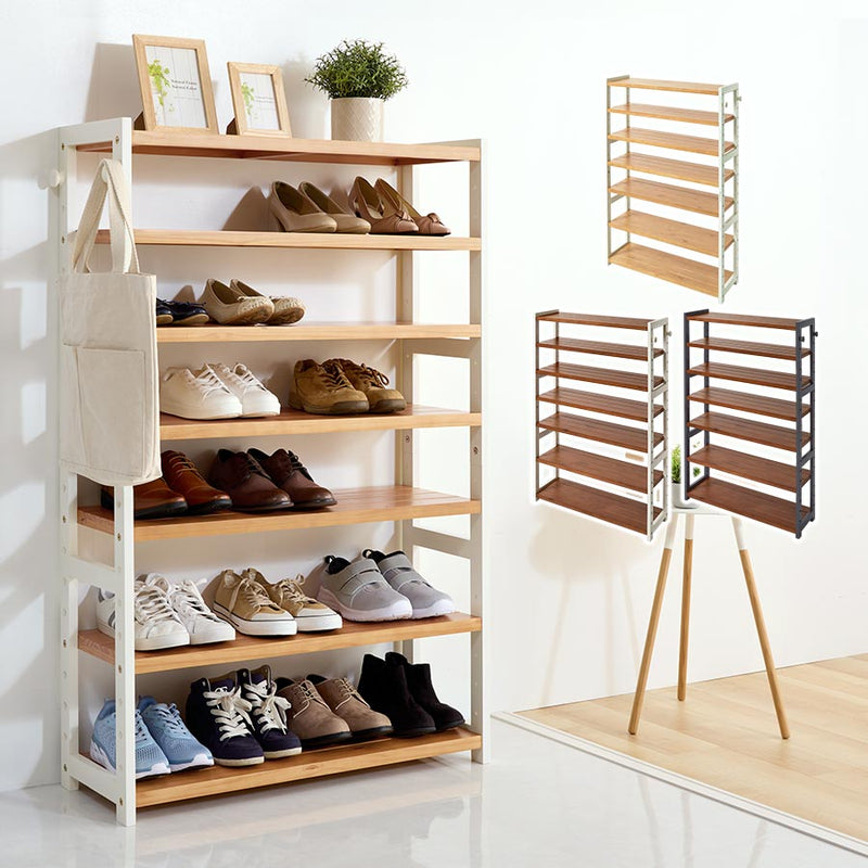 シューズラック 7段 幅85cm 玄関収納 おしゃれ ぼん家具 SBX100803