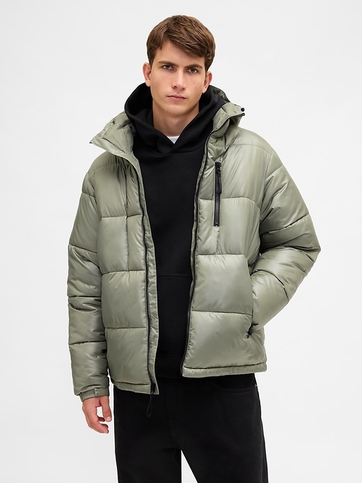 Recycled Heavyweight Puffer Jacket | Gap