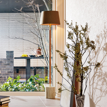 フロアスタンド 布・大理石 ホテルライク・60W | 各2色｜照明の