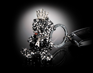 クリスタル ベア キーリング ＆ イニシャル チャーム / ファッション