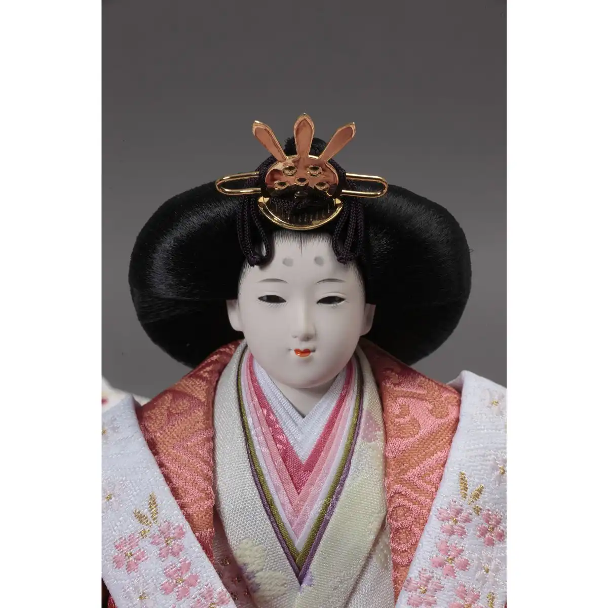 完売しました】久月 雛人形 衣裳着三段五人収納飾り 西陣織金襴(親王