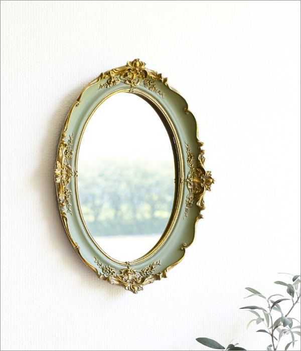 壁掛けミラー 鏡 ウォールミラー おしゃれ アンティーク調