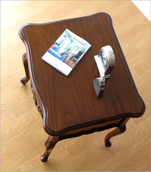 サイドチェスト マホガニー 木製 ウッド 電話台 花台 天然木 ベッド