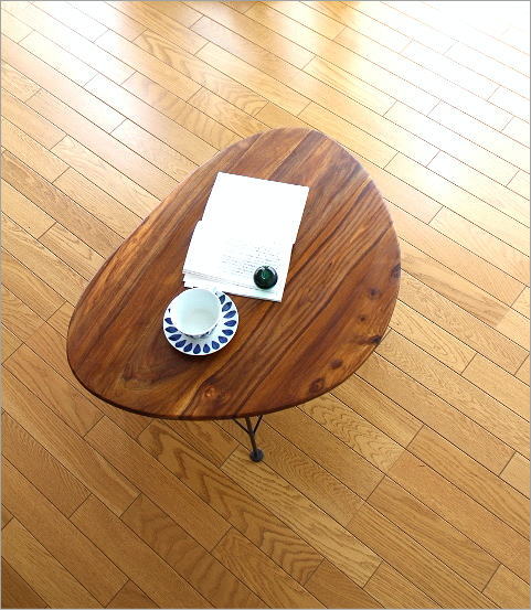 ローテーブル 天然木 木製 無垢材 アイアン おしゃれ リビングテーブル