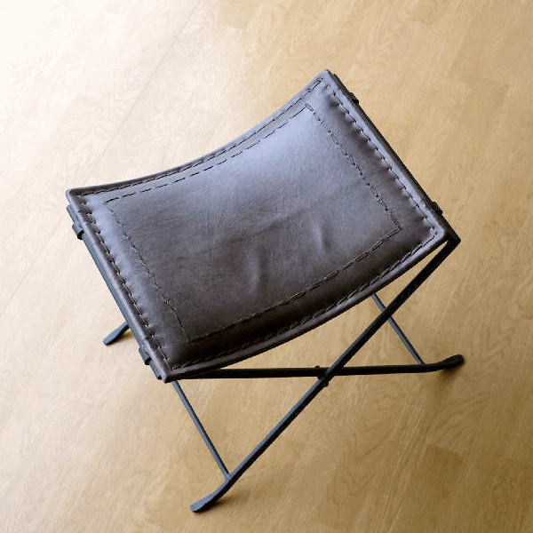 スツール 本革 椅子 アンティーク おしゃれ レザースツール アイアンと