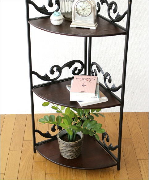 コーナーラック コーナー棚 アイアン家具 飾り棚 おしゃれ コーナー