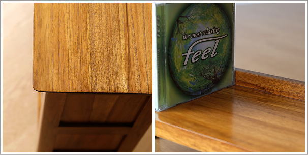 オープンラック 木製 スリム 3段 卓上 収納棚 文庫本 本棚 無垢 天然木