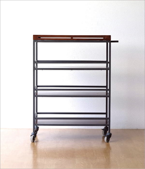 アイアンキッチンワゴンC キャスター付 キッチンカート アイアン家具