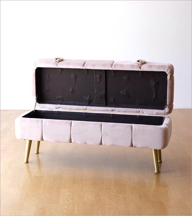 ベンチ 収納付 ソファ スツール おしゃれ かわいい トランクベンチ