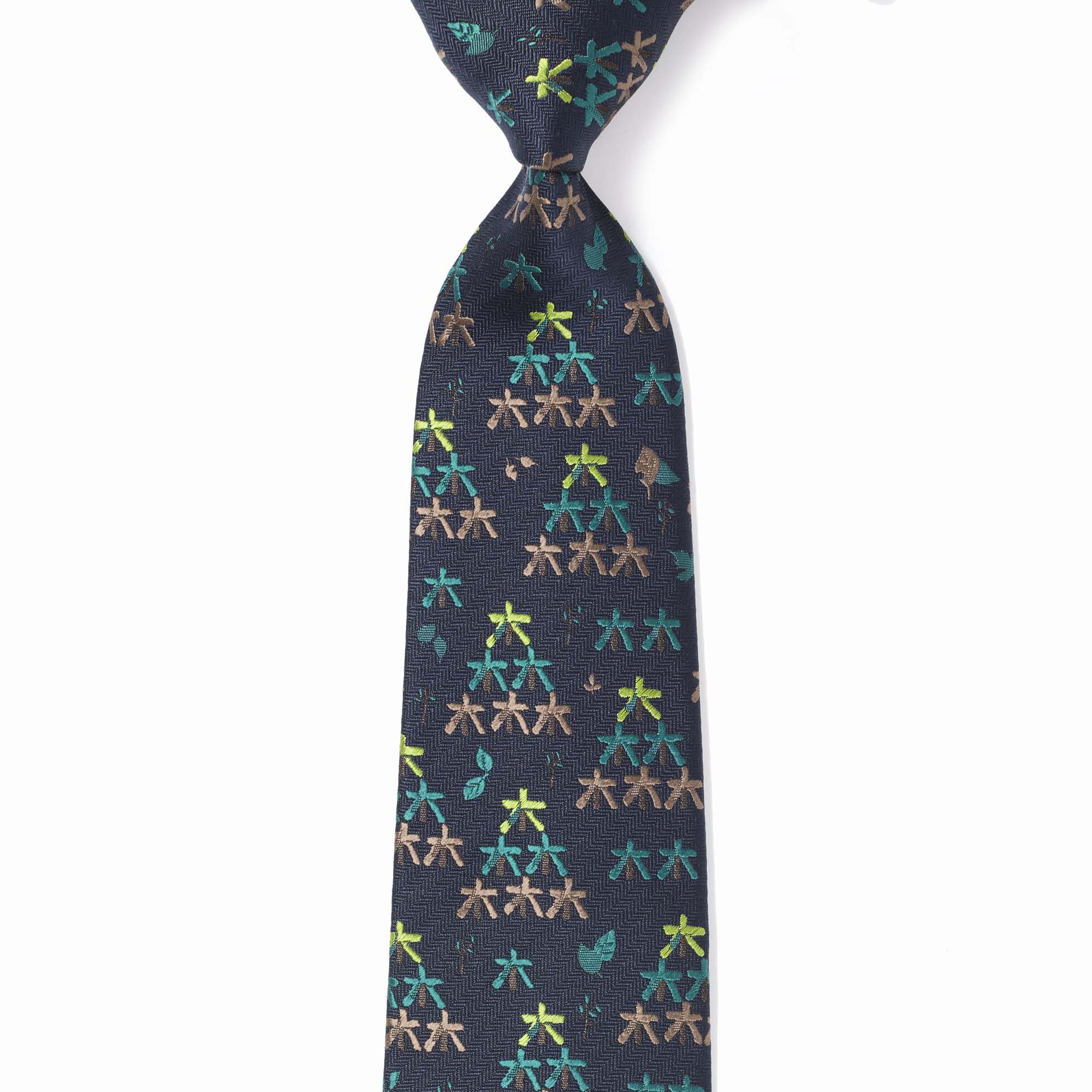 きになる森(ネイビー): ネクタイ | 銀座田屋