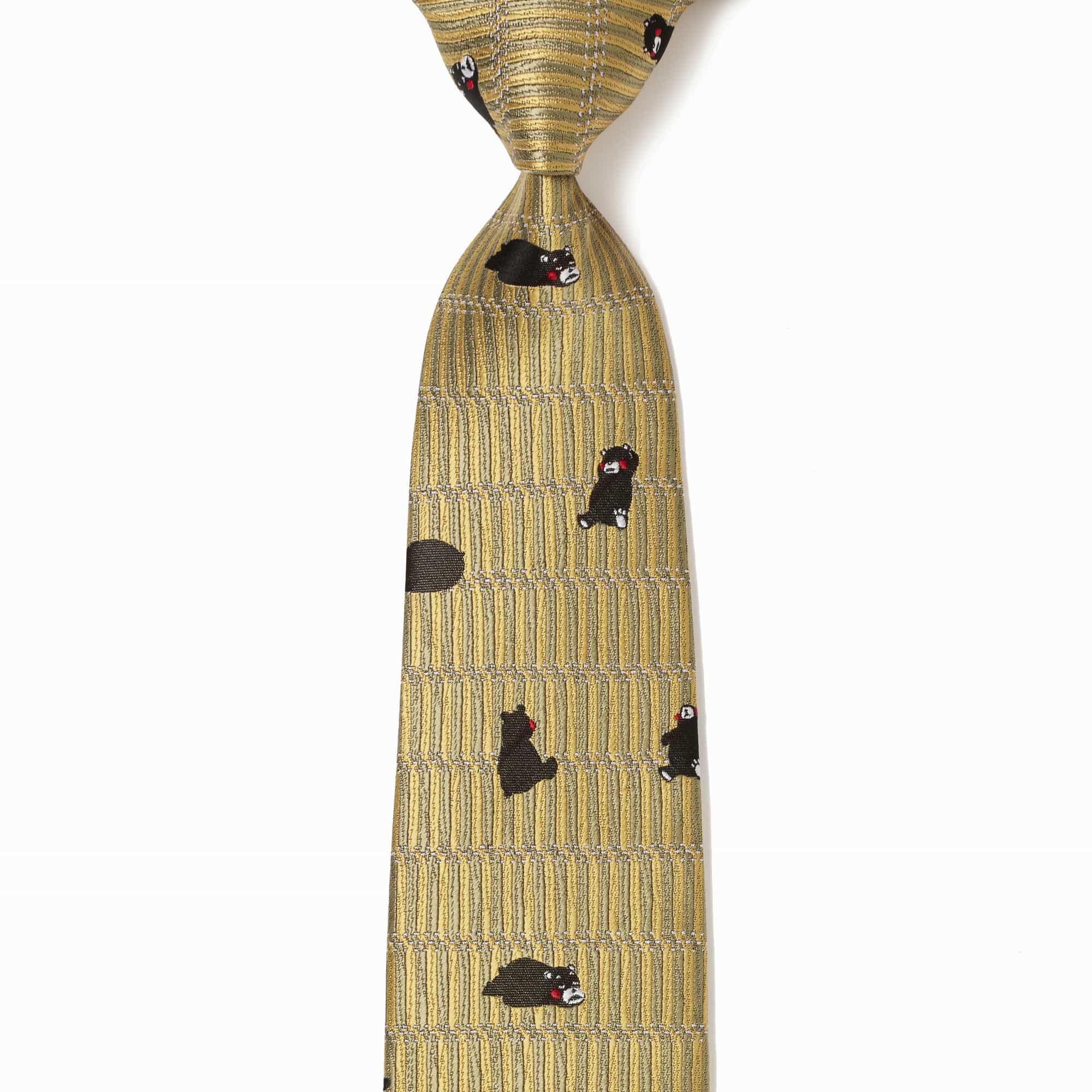 くまモンとイグサ(イエロー): ネクタイ | 銀座田屋