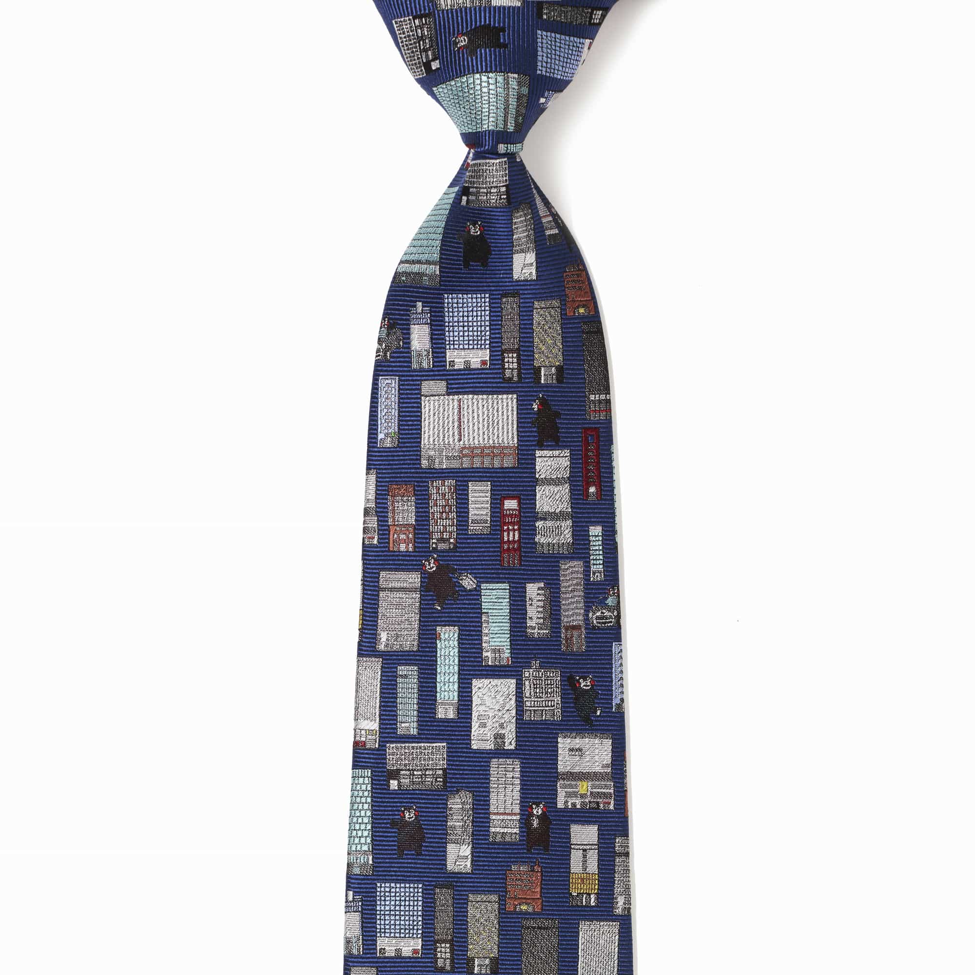 アトミック侍専用 ネイビー ネクタイ ネクタイ 絹100% シャイニー