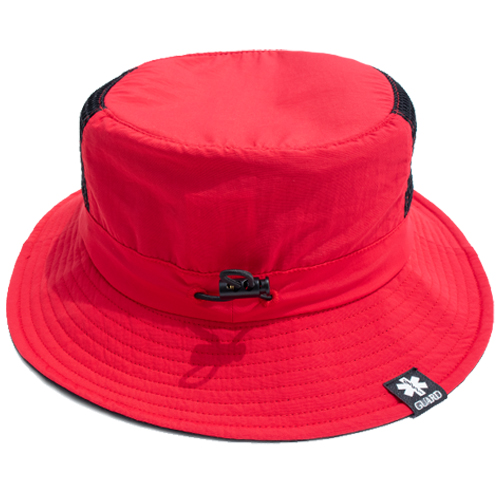赤サーフハット (ドローコード＆あごストラップ付)