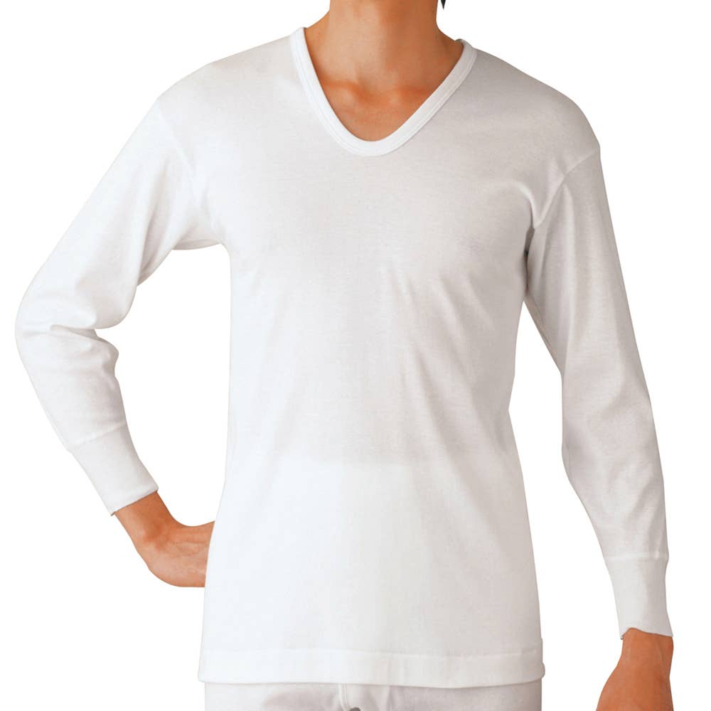 長袖U首 2枚組 GQA510G :メンズ トップス