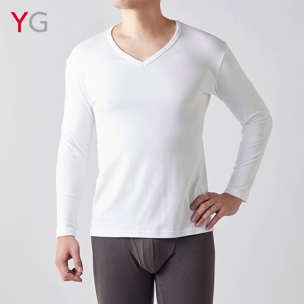 ダブルホット】Vネック9分袖シャツ【SALE】 YV0709V :メンズ トップス