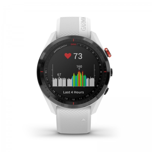 Garmin Approach S62 GPS Golf Watch with White Silicone Band