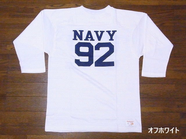 WAREHOUSE[ウエアハウス] フットボールT 4063 NAVY 92 7分袖