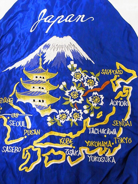 TAILOR TOYO[テーラー東洋] スカジャン キルト JAPAN MAP×BLACK TIGRT