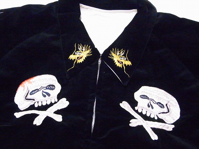 90s M品番 東洋エンタープライズ 別珍スカジャン スカル ドクロ L