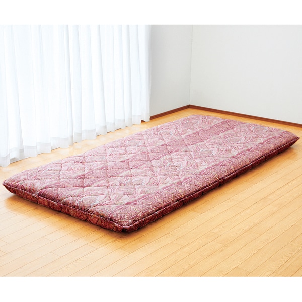 日本製極厚マットレス敷き布団(シングル100×210 ピンク): 寝具／は