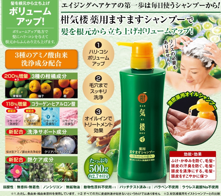 柑気楼 薬用ますますシャンプー: ヘアケア／はぴねすくらぶ