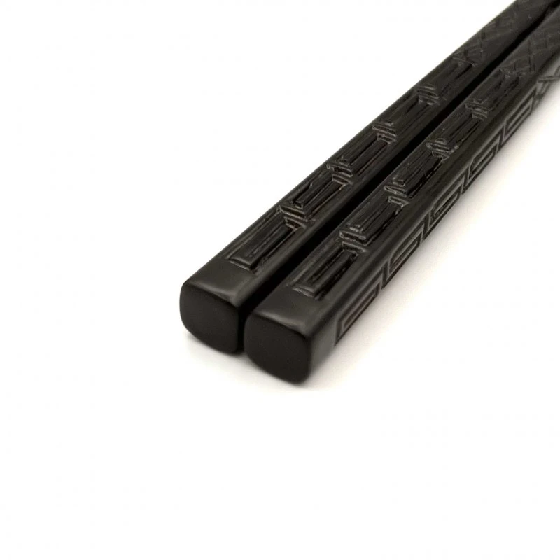 村上木彫堆朱箸 堆黒 総彫り(極太) - お買い物｜日本最大級の箸の通販