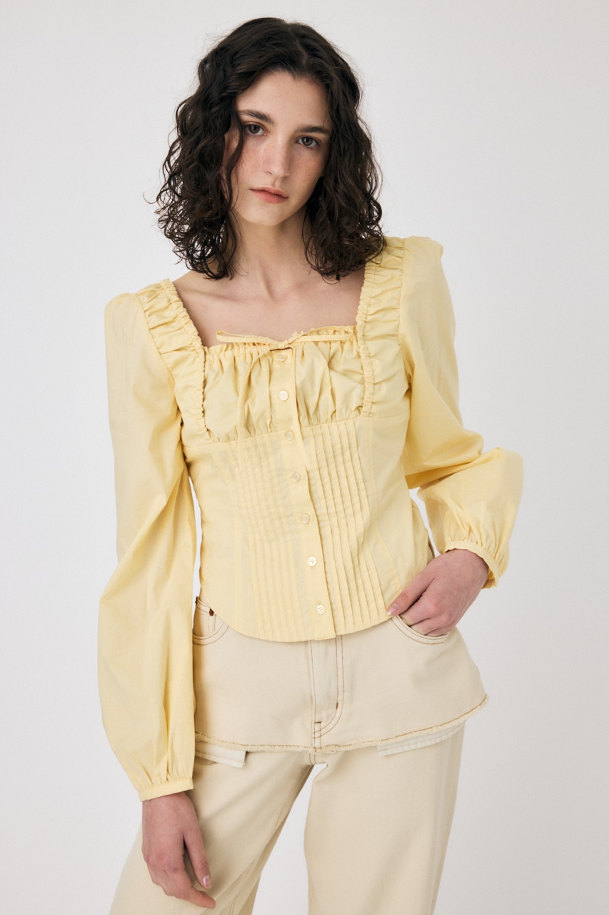 MOUSSY | PUFF SLEEVE CORSET FIT ブラウス (シャツ・ブラウス ) |SHEL