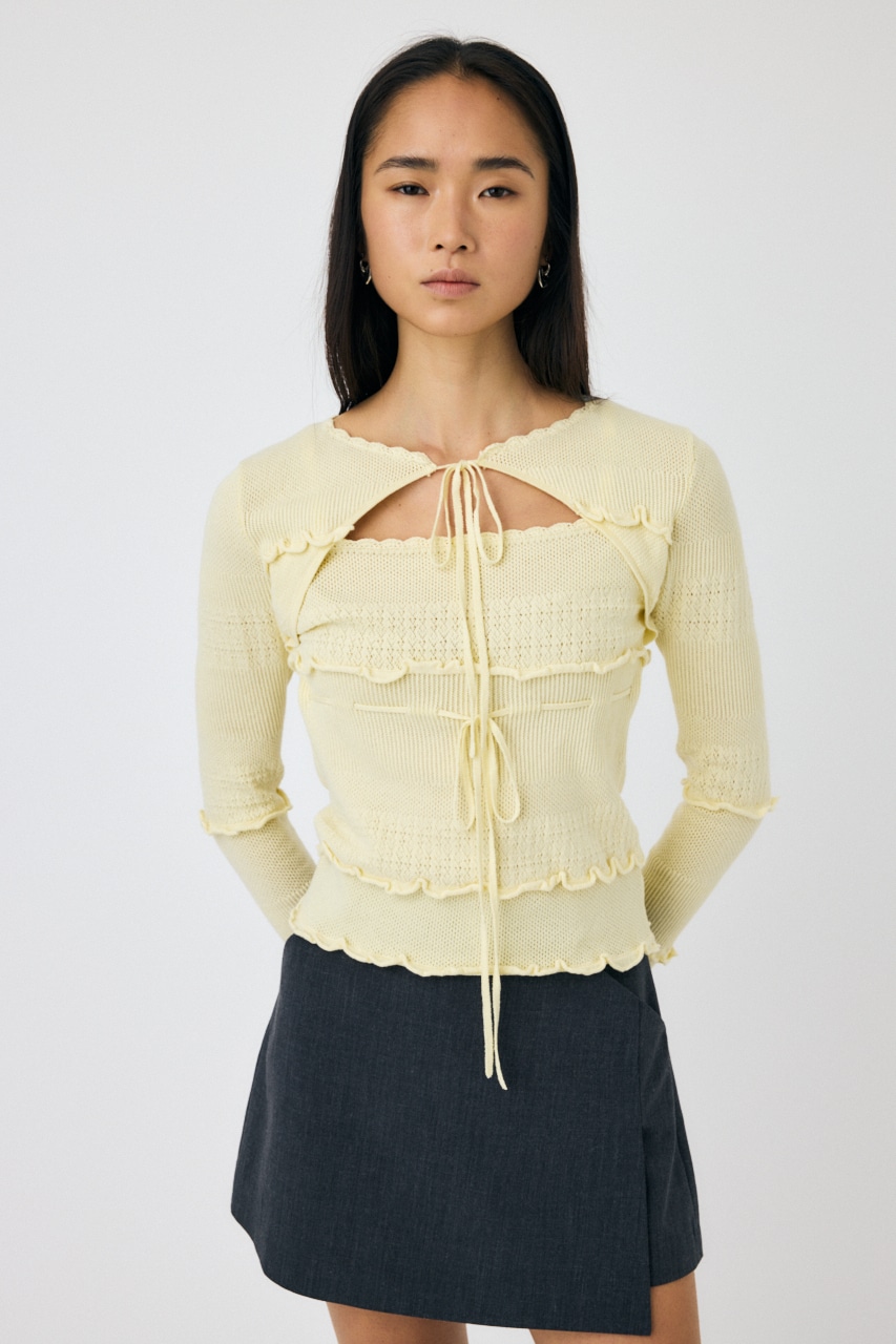 MOUSSY | BOW DESIGN ニットトップス (ニット ) |SHEL'TTER WEBSTORE