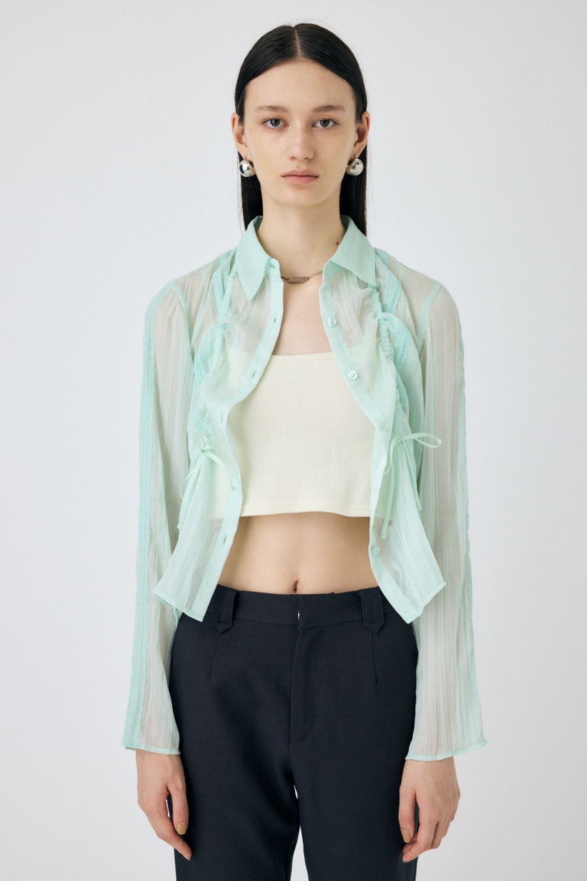 MOUSSY | LACY TAPE シアーシャツ (シャツ・ブラウス ) |SHEL'TTER