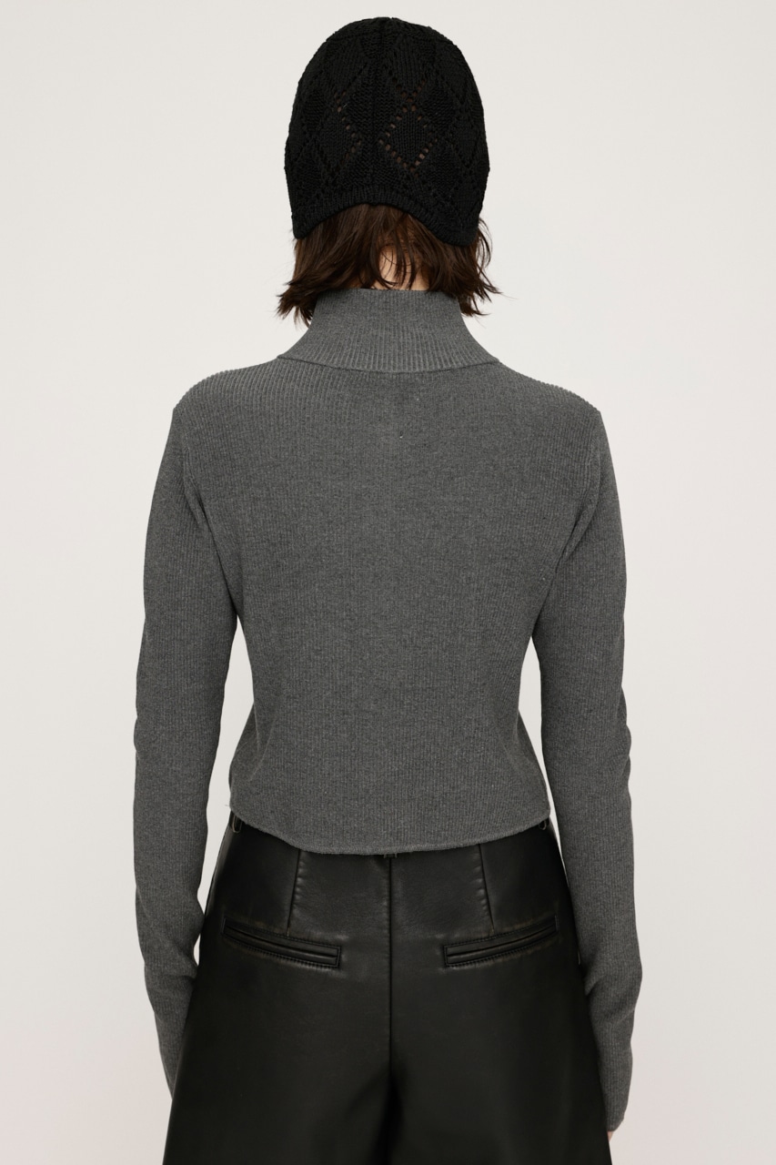 SLY | FRONT ZIP H／N RIB トップス (ニット ) |SHEL'TTER WEBSTORE