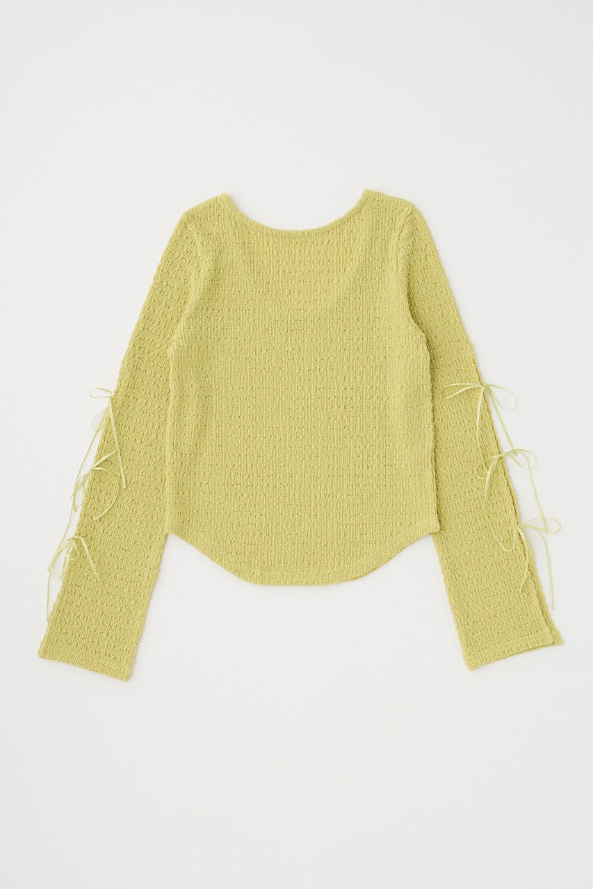 MOUSSY | SLEEVE RIBBON トップス (Tシャツ・カットソー(長袖) ) |SHEL