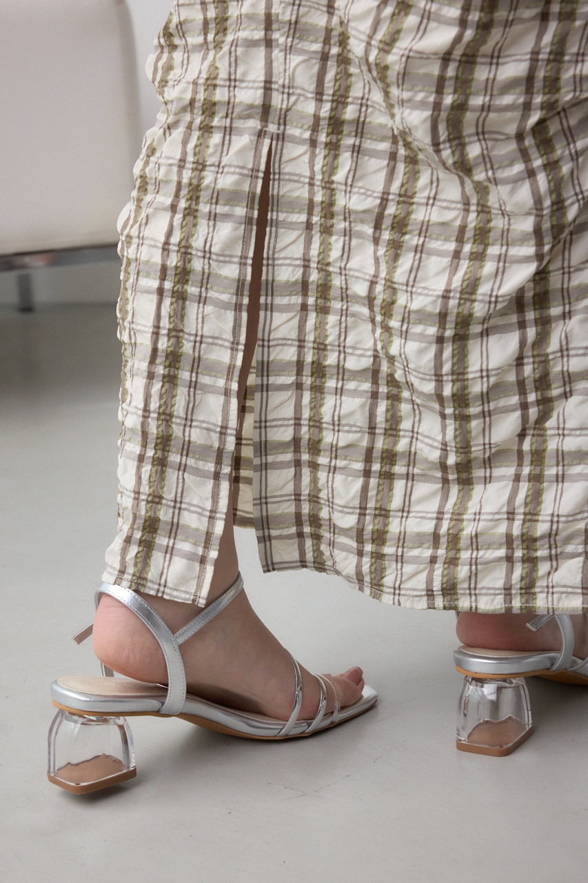 AZUL BY MOUSSY | タックドレープチェックスカート (スカート(ロング