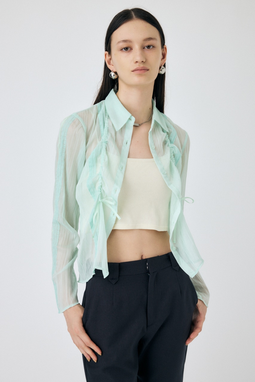 MOUSSY | LACY TAPE シアーシャツ (シャツ・ブラウス ) |SHEL'TTER