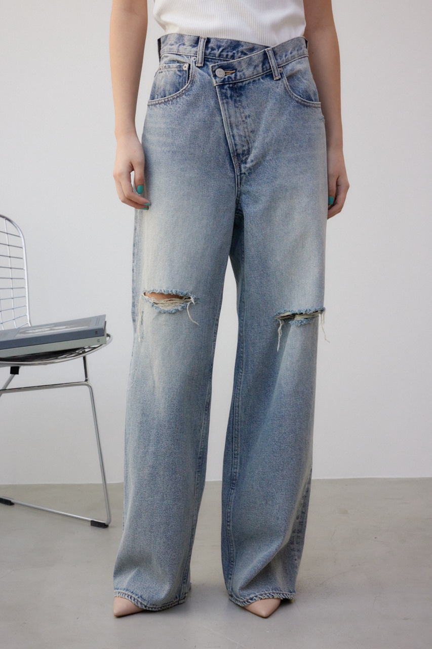 AZUL BY MOUSSY | AZUL DENIM ダメージラップデニム (ワイド ) |SHEL